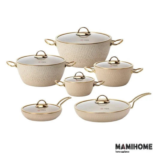 سرویس قابلمه (MGS) ام جی اس 12 پارچه استیل یراق استیل ماینز(فورج)-36