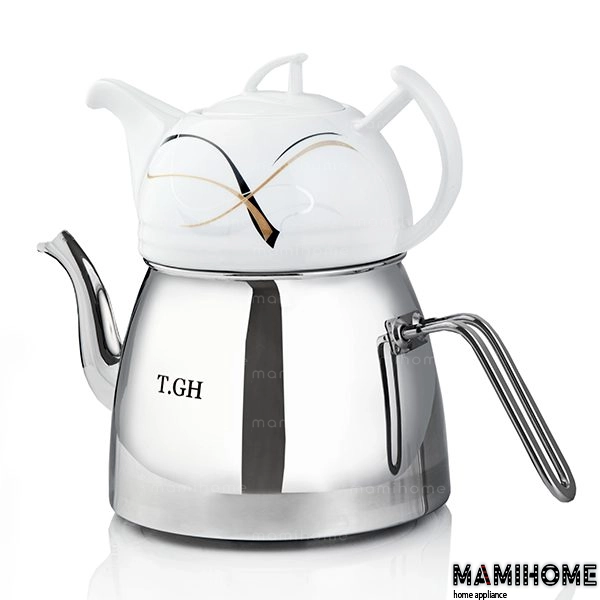 TGH-30450 کتری قوری کف چدن قیطاسی (TGH-تی جی اچ) مدل سپهر براق 5.2 لیتری کد 30450