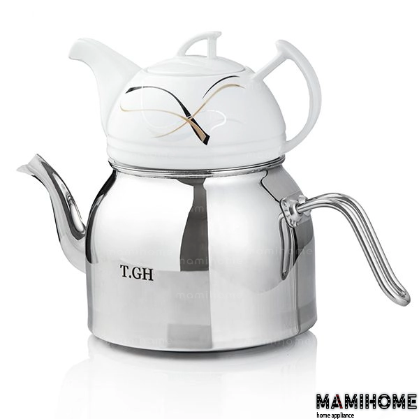 TGH-30750 کتری قوری کف چدن قیطاسی (TGH-تی جی اچ) مدل کارن براق 3 لیتری کد 30750