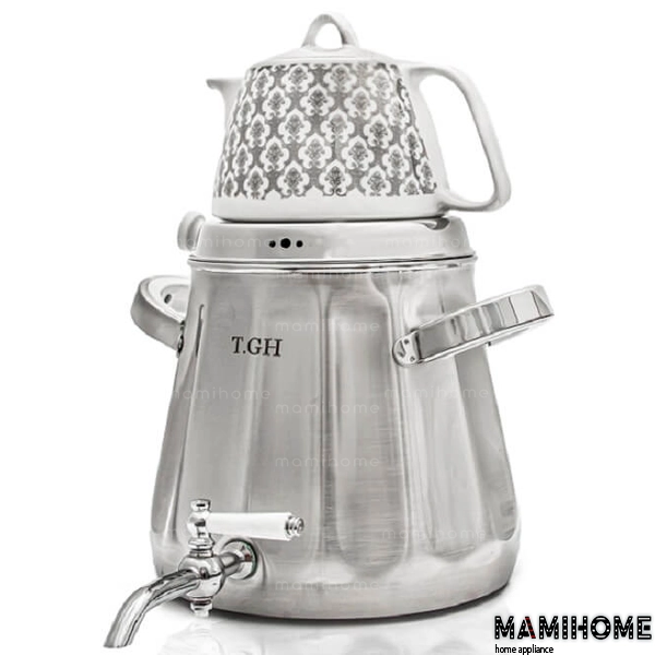 TGH-5060 کتری قوری کف چدن قیطاسی (TGH-تی جی اچ) مدل الماس براق 5 لیتری کد 5060