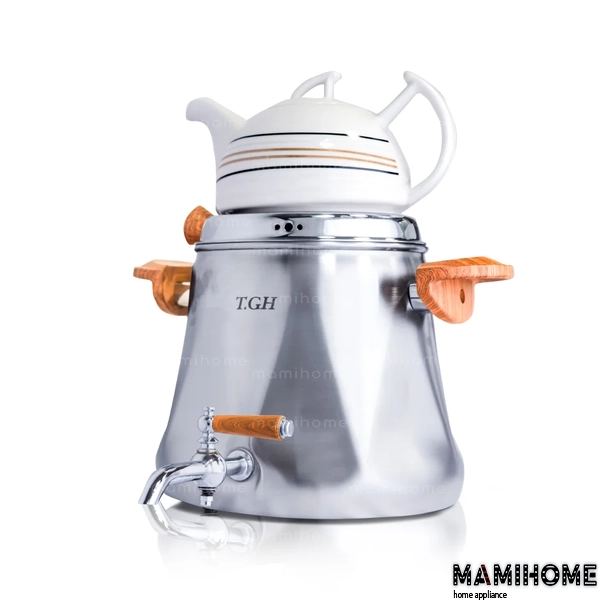 TGH-6655 کتری قوری کف چدن قیطاسی (TGH-تی جی اچ) مدل اشکان مات 5.5 لیتری کد 6655