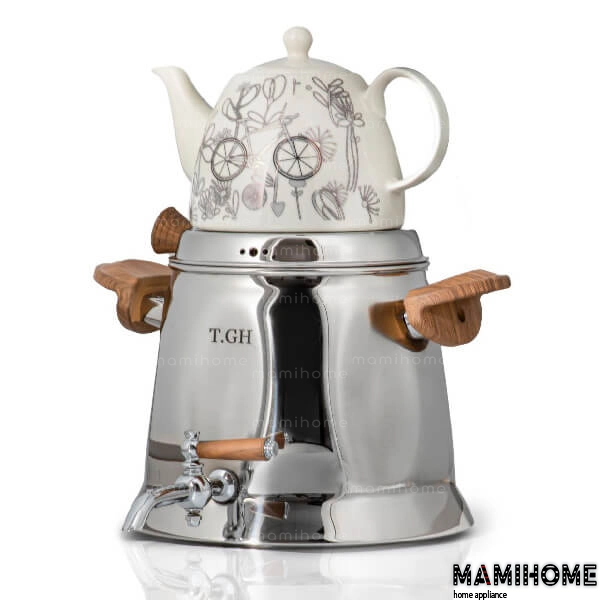 TGH-7065 کتری قوری کف چدن قیطاسی (TGH-تی جی اچ) مدل کاوه براق 5.5 لیتری کد 7065