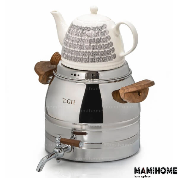 TGH-7765 کتری قوری کف چدن قیطاسی (TGH-تی جی اچ) مدل آپادانا براق 6 لیتری کد 7765