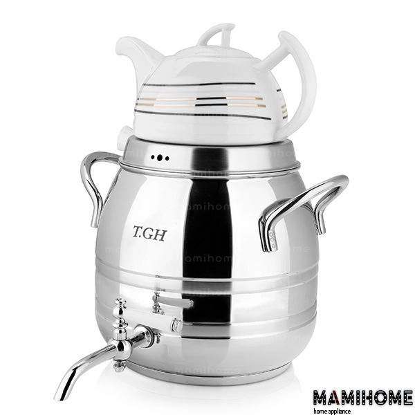 TGH-8060 کتری قوری کف چدن قیطاسی (TGH-تی جی اچ) مدل پرسپولیس براق 5.6 لیتری کد 8060