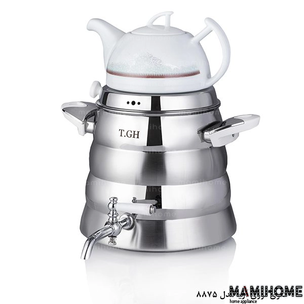 TGH-8875 کتری قوری کف چدن قیطاسی (TGH-تی جی اچ) مدل آریا 5.5 لیتری کد 8875